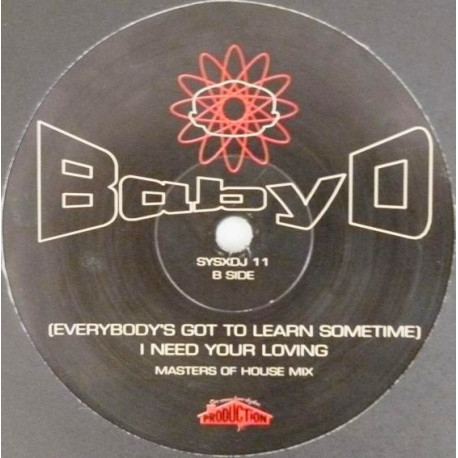 Baby D - (Everybodys Gotta Learn Sometime) I Need Your Loving (Original / Masters Of House Mix) 12" Vinyl Promo