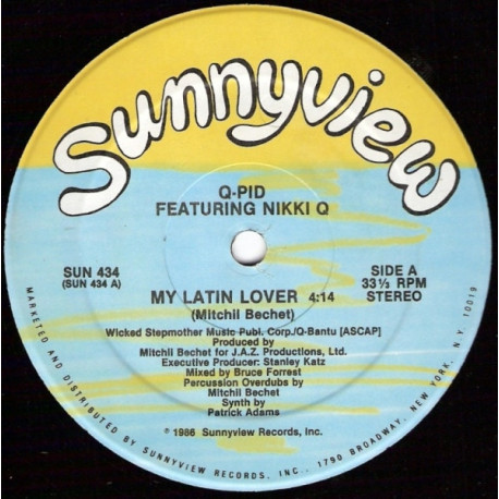 Q Pid Feat Nikki Q - My Latin Lover (Vocal / Dub / Beats) 12" Vinyl Record