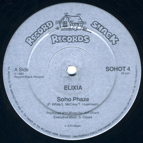 Elixia - Soho Nights (2 Mixes) 12" Vinyl Record BRIT FUNK