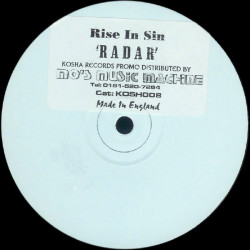 Rise In Sin - Radar (3 Mixes) 12" Vinyl Record Promo