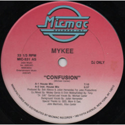 Mykee - Confusion (House Mix / Inst House / Freestyle Mix / Radio Mix / Beats) 12" Vinyl Record