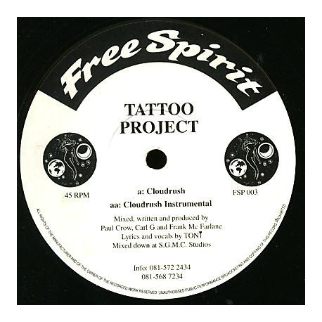 Tattoo Project - Cloudrush (Original / Instrumental) 12" Vinyl Record