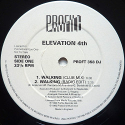 Elevation 4th - Walking (Club Mix / Piano A Pella / The Brown Biscuit Mix / Underground Mixes) 12" Vinyl