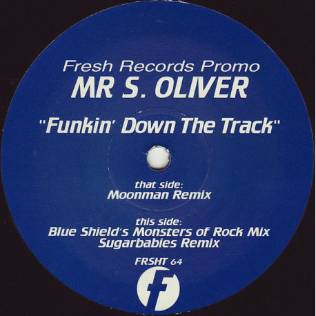 Mrs Oliver - Funkin Down The Track (Moonman remix / Blue Shields Mix / Sugarbabies Remix) 12" Vinyl Record
