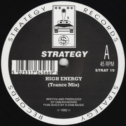 Strategy - High Energy (Trance Mix / Rain Mix) 12" Vinyl Record