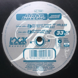 Blake Baxter - Sexual Deviant (12" Mix / 5th Day Mix / Deviance Mix / The Version) Vinyl 12"