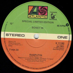 Boney M - Rasputin (Original 7.33 Disco Mix) / Never Change Lovers In The Middle Of The Night (12" Vinyl)