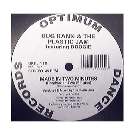 Bug Kann & The Plastic Jam - Made In Two Minutes (Instrumental / Remixed In Two Minutes) 12" Vinyl Record