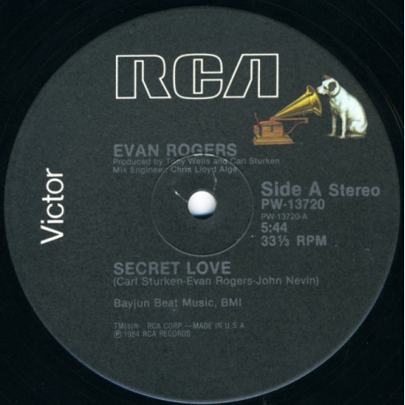 Evan Rogers - Secret Love (Extended / Instrumental / Dub) 12" Vinyl Record