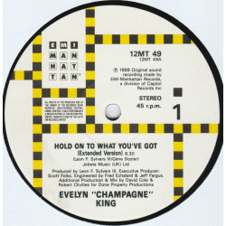 Evelyn Champagne King - Hold On To What Youve Got (Extended / Radio / Instrumental) 12" Vinyl Record