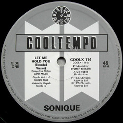 Sonique - Let Me Hold You (Extended / Instrumental) 12" Vinyl Record