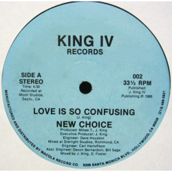 New Choice - Love Is So Confusing (2 Mixes) 12" Vinyl Record (Still In Shrinkwrap)