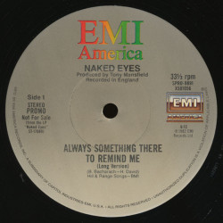 Naked Eyes - Always Something There To Remind Me (Long Version / Short Version) 12" Vinyl Promo