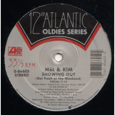 Mel & Kim - Showing Out (Get Fresh For The Weekend 12" Mix) / Suzy - Cant Live Without Your Love (Airwave Mix / Edited Mix)
