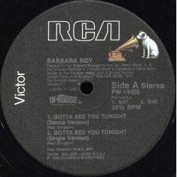 Barbara Roy - Gotta See You Tonight (Paul Simpson Club Mix / Dub Mix / Single Version) 12" Vinyl Record SEALED