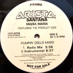Santana - Maria Maria (Pumpin Dolls Club Mix / Mixshow / Instrumental / Radio Mix) 12" Vinyl Promo