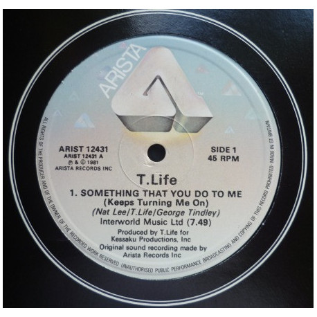 T Life - Something That You Do To Me (Extended) / Lonely (12" Vinyl Record)