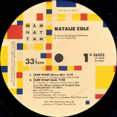 Natalie Cole - Jump Start (Extended Vocal Mix / Deluxe Dub / Car Wash Mix) 12" Vinyl Record