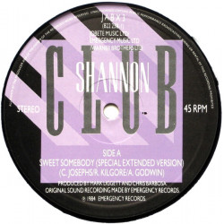 Shannon - Sweet Somebody (Special Extended Mix / Dub) 12" Vinyl Record