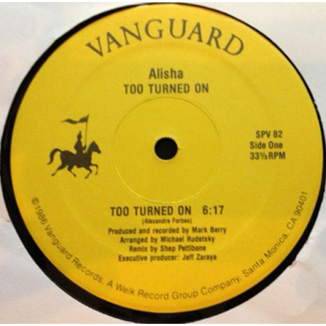 Alisha - Too Turned On (Shep Pettibone Vocal / Sheps Dub) 12" Vinyl Record