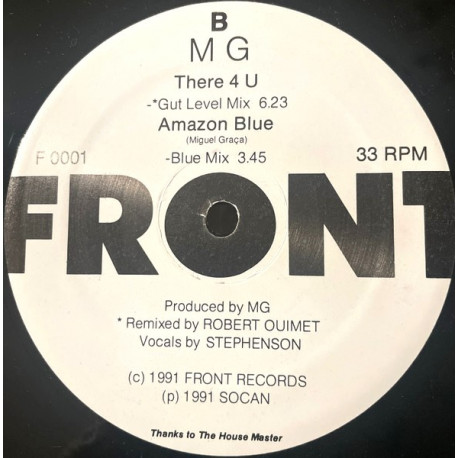 MG - There 4 U (Tumbling Mix / Dub 4 U / Gut Level Mix) / Amazon Blue (Blue Mix) 12" Vinyl