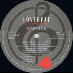 Caprice - 100% (Take It To The Max / Voiceless) 12" Vinyl Record
