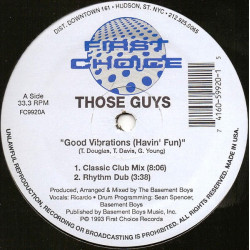 Those Guys - Good Vibrations (Classic Club Mix / Rhythm Dub / Deep Dub / Paradox Mix) 12" Vinyl Record