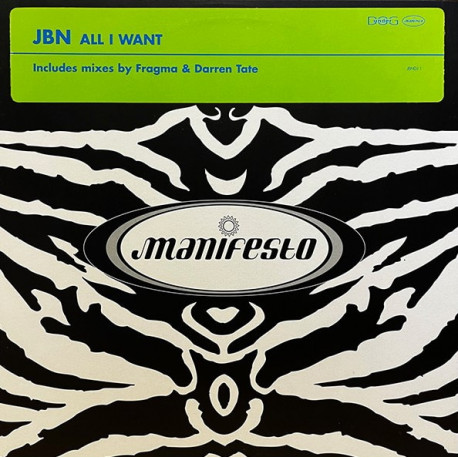 JBN - All I Want (Fragma Remix / Original Club Mix / Darren Tate Angelic Mix) 12" Vinyl Record
