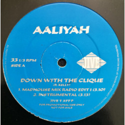 Aaliyah - Down with the clique (Dancehall mix / Madhouse Radio Mix 1 / M R Mix 2 / Madhouse Instrumental) PROMO 12" Vinyl Record