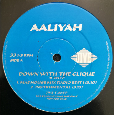 Aaliyah - Down with the clique (Dancehall mix / Madhouse Radio Mix 1 / M R Mix 2 / Madhouse Instrumental) 12" Vinyl Record