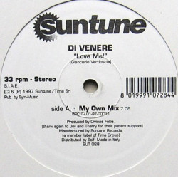 Di Venere - Love Me (My Own Mix / His Own Mix / Who Da Hell Is This Mix) 12" Vinyl Record