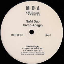 Safri Duo - Samb Adagio (Original Club Mix / Paul Hutsch Remix / Airscape Remix / Marc Et Claude Remix) SEALED 12" Vinyl