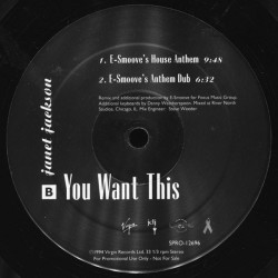Janet Jackson - You Want This (3 E Smoove Remixes / Disco Theory Mix) 12" Vinyl