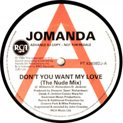 Jomanda - Dont You Want My Love (Graeme Park & Mike Pickering Nude Mix / Bizzy Ass Breakdown / Funky Ass Bass) 12" Vinyl