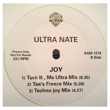 Ultra Nate - Joy (LP Version / 4 Todd Terry Mixes)  12" Vinyl Record Promo