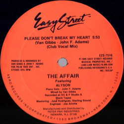 Affair Featuring Alyson - Please Dont Break My Heart (Club Vocal Mix / Instrumental / Radio Edit) 12" Vinyl