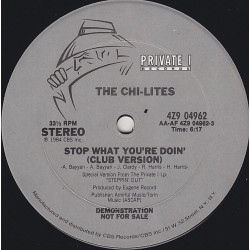 Chi Lites - Stop What Youre Doin (Club Mix / Instrumental) 12" Vinyl Record Still In Shringwrap