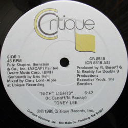 Toney Lee - Night Lights (Extended / Instrumental) 12" Vinyl Record Still In Shrinkwrap