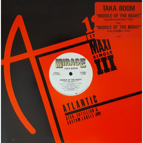 Taka Boom - Middle Of The Night (Long Version / Dub Mix) 12" Vinyl Record, Still In Shrinkwrap