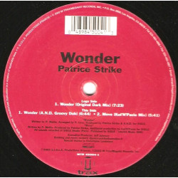 Patrice Strike - Wonder (Original Dark Mix / Dub) / Move (Kut N Paste Mix) 12" Vinyl Record (Still In Shrinkwrap)