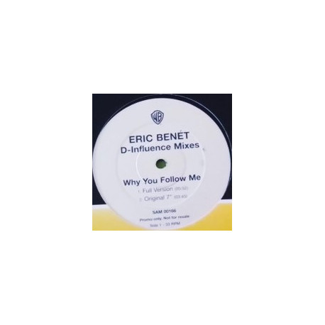 Eric Benet - Why You Follow Me (D Influence Full Remix / 12" Mix / 7" Mix) 12" Vinyl Promo