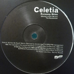 Celetia - Runaway Skies (Stoneys Fresh 4 98 Mix / Stoneys Dub) 12" Vinyl Promo