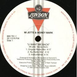 Mi Jette & Money Mark - U Want Me Back (Nu Club Mix / Nu Dubstramental / Radio Mix / Nu Radio Mix / Instrumental)