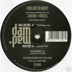 Cantor Moses Featuring Laudat - You Gotta Hope (Original Mix / Hope Mix) 12" Vinyl