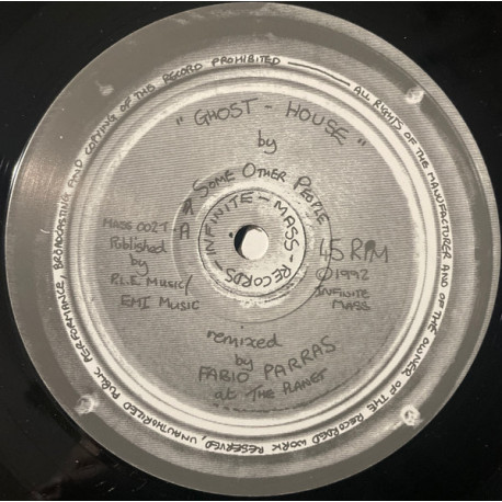 Some Other People - Ghost House (Eddy Fingers Remix / Fabio Paras Remix) 12" Vinyl Record