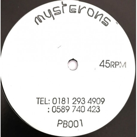 Mysterons - 3 Untitled D&B / Hardcore Tracks (PB001)  12" Vinyl Promo