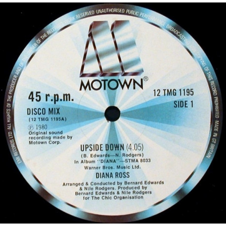 Diana Ross - Upside Down / Friend To Friend (Classic Produced By Chic) 12" Vinyl