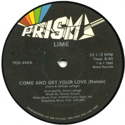 Lime - Come And Get Your Love (Extended Version / Remix) 12" Vinyl Record