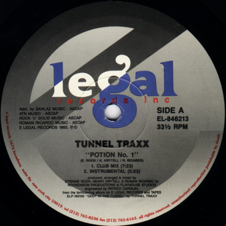 Tunnel Traxx - Potion No 1 (Club Mix / Instrumental / Doom Doom Mix / Drums Of Fire Mix)