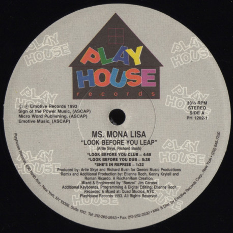 Ms Mona Lisa - Look Before You Leap (Club / Dub / Trance / Radio Mix / U Turn)